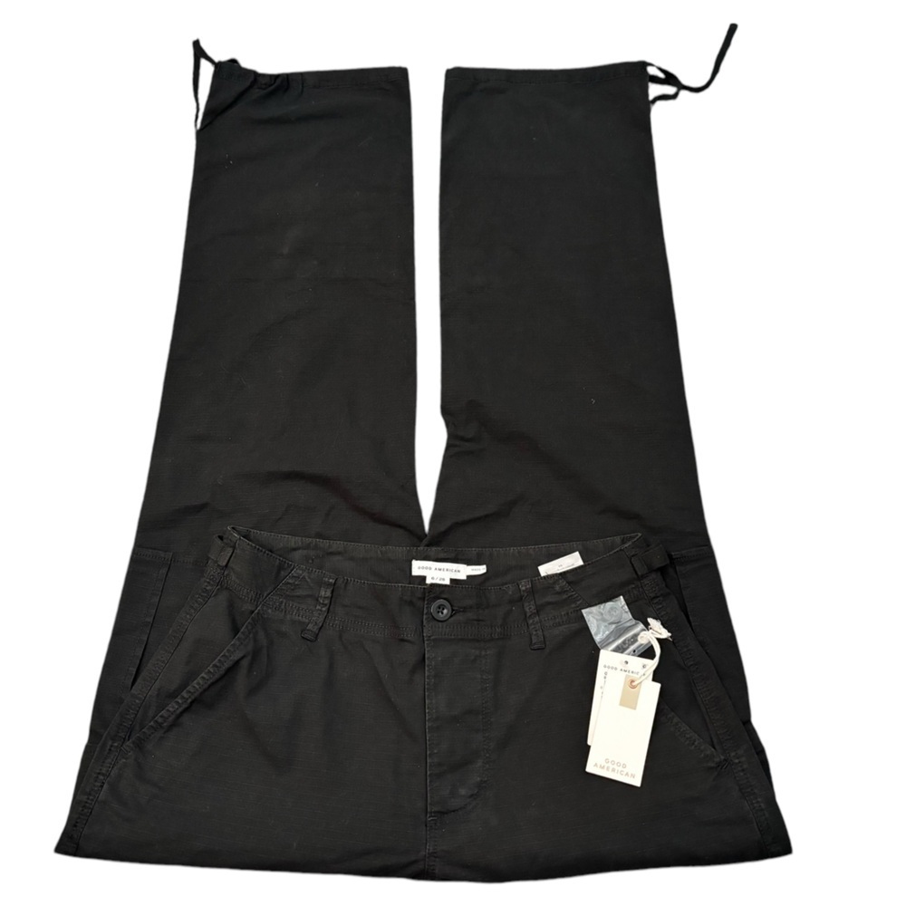 Good American Desert Cargo Pants in Black | Sz 6 | NWT